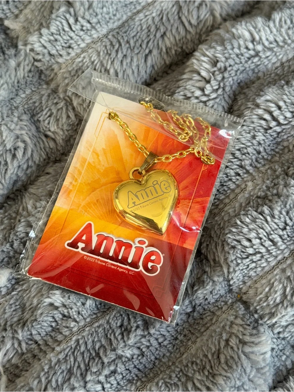 Annie Gold Heart Pendant from the Broadway Musical Annie | Broadway Merch